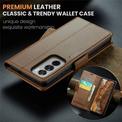 For Oppo Reno12 Pro 5G (Global) Case CASEME 023 Series RFID Blocking Glossy Stand Phone Cover