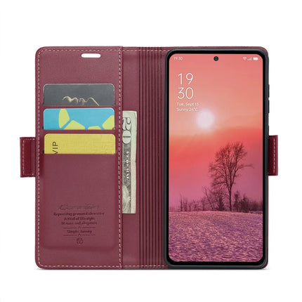 For Oppo Reno12 Pro 5G (Global) Case CASEME 023 Series RFID Blocking Glossy Stand Phone Cover