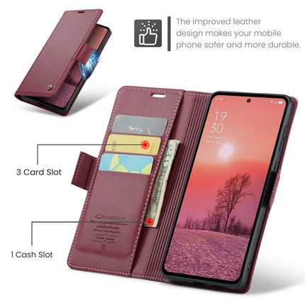 For Oppo Reno12 Pro 5G (Global) Case CASEME 023 Series RFID Blocking Glossy Stand Phone Cover