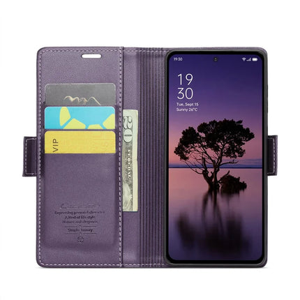For Oppo Reno12 Pro 5G (Global) Case CASEME 023 Series RFID Blocking Glossy Stand Phone Cover