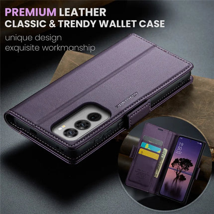 For Oppo Reno12 Pro 5G (Global) Case CASEME 023 Series RFID Blocking Glossy Stand Phone Cover