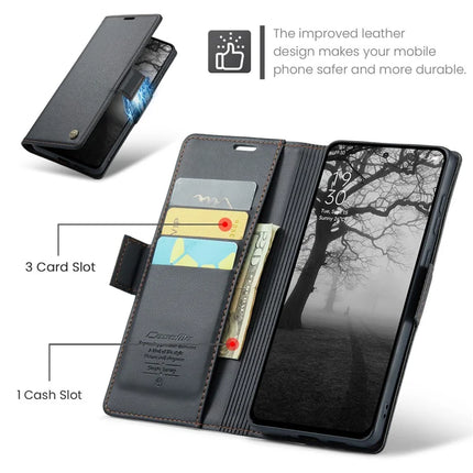 For Oppo Reno12 F 5G Case CASEME 023 Series RFID Blocking Glossy Stand Phone Cover