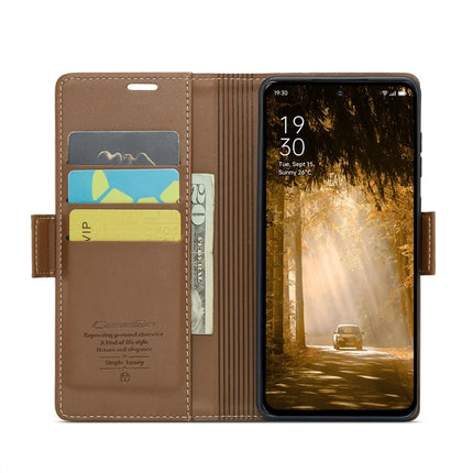 For Oppo Reno12 F 5G Case CASEME 023 Series RFID Blocking Glossy Stand Phone Cover