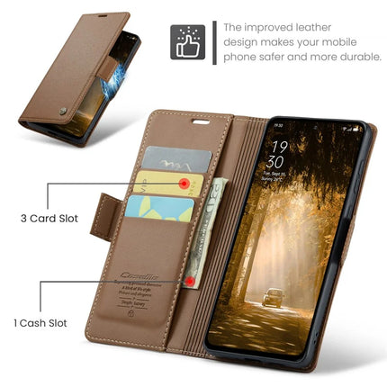 For Oppo Reno12 F 5G Case CASEME 023 Series RFID Blocking Glossy Stand Phone Cover