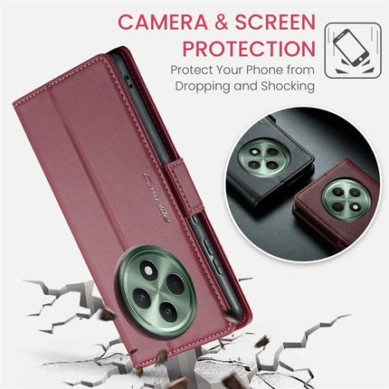For Oppo Reno12 F 5G Case CASEME 023 Series RFID Blocking Glossy Stand Phone Cover