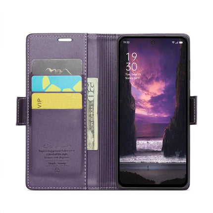 For Oppo Reno12 F 5G Case CASEME 023 Series RFID Blocking Glossy Stand Phone Cover