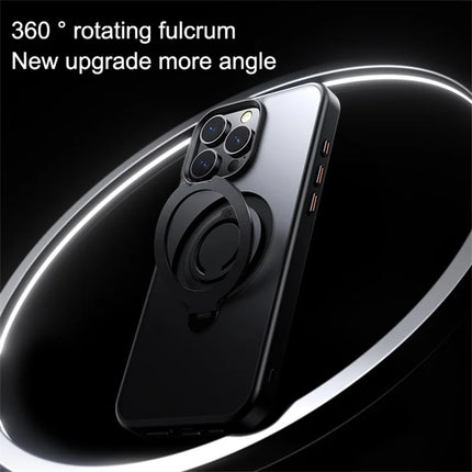 For iPhone 16 Pro Max Case Compatible with MagSafe Kickstand Matte PC+TPU Phone Cover with Silicone Ring