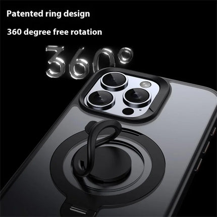 For iPhone 13 Pro Max Case Compatible with MagSafe Kickstand Matte PC+TPU Phone Cover with Silicone Ring