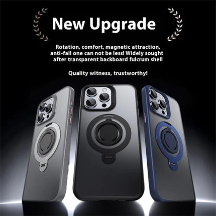 For iPhone 13 Pro Max Case Compatible with MagSafe Kickstand Matte PC+TPU Phone Cover with Silicone Ring