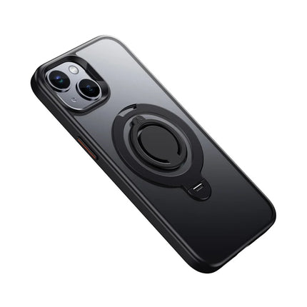 For iPhone 13 Case Compatible with MagSafe Kickstand Matte PC+TPU Phone Cover with Silicone Ring