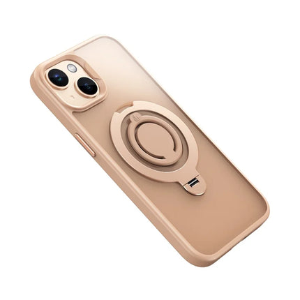 For iPhone 13 Case Compatible with MagSafe Kickstand Matte PC+TPU Phone Cover with Silicone Ring