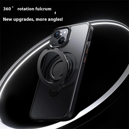 For iPhone 13 Case Compatible with MagSafe Kickstand Matte PC+TPU Phone Cover with Silicone Ring