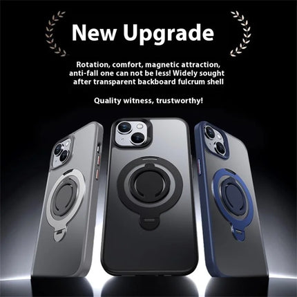 For iPhone 13 Case Compatible with MagSafe Kickstand Matte PC+TPU Phone Cover with Silicone Ring