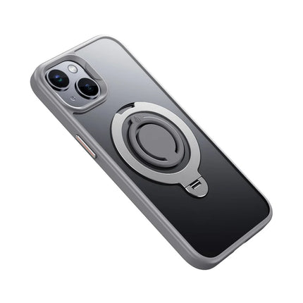 For iPhone 13 Case Compatible with MagSafe Kickstand Matte PC+TPU Phone Cover with Silicone Ring