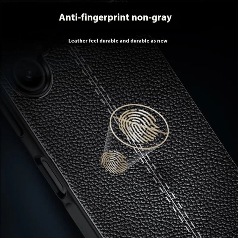 ShopCaseCart Slim Lightweight Samsung Galaxy A06 Protective cover Litchi Texture TPU Flexible Phone Cover, Black