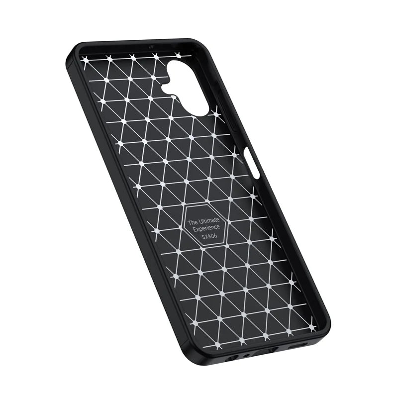 ShopCaseCart Slim Lightweight Samsung Galaxy A06 Protective cover Litchi Texture TPU Flexible Phone Cover, Black