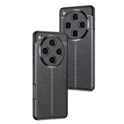 For Oppo Find X8 Pro 5G Case Litchi Texture TPU Flexible Phone Cover, Black