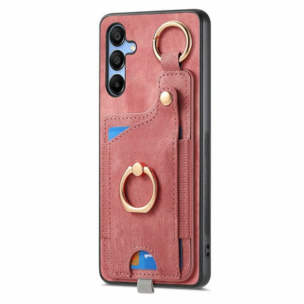 For Samsung Galaxy A16 4G / 5G Case Card Slots Leather+TPU Phone Cover with Ring Buckle