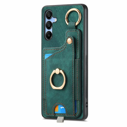 For Samsung Galaxy A16 4G / 5G Case Card Slots Leather+TPU Phone Cover with Ring Buckle