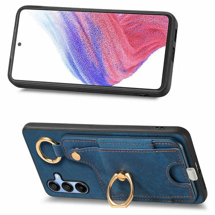 For Samsung Galaxy A16 4G / 5G Case Card Slots Leather+TPU Phone Cover with Ring Buckle