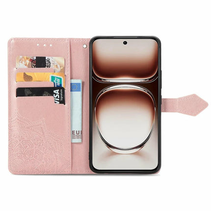For Oppo A3x 5G Wallet Case Mandala Flower Leather Phone Cover Stand View