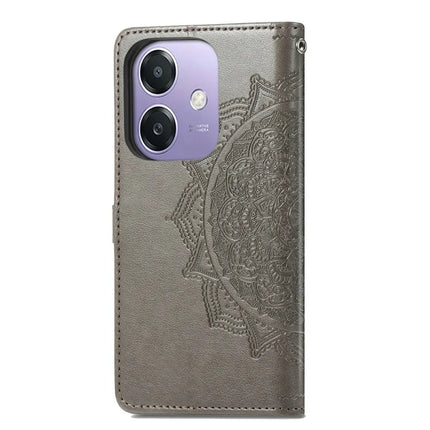 For Oppo A3x 5G Wallet Case Mandala Flower Leather Phone Cover Stand View
