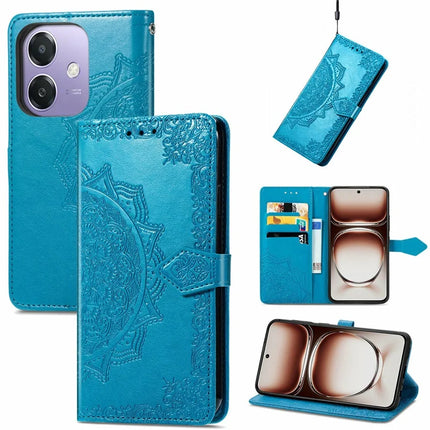 For Oppo A3x 5G Wallet Case Mandala Flower Leather Phone Cover Stand View