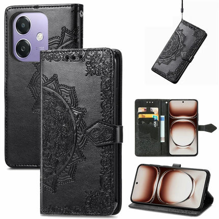 For Oppo A3x 5G Wallet Case Mandala Flower Leather Phone Cover Stand View