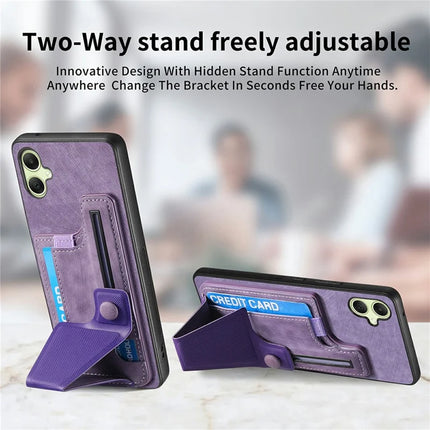 For Samsung Galaxy A06 Case Retro Leather Back Cover Card Slot Side Kickstand
