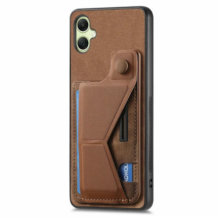 For Samsung Galaxy A06 Case Retro Leather Back Cover Card Slot Side Kickstand