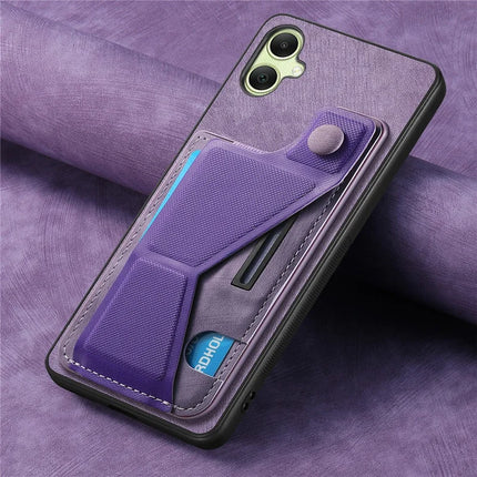 For Samsung Galaxy A06 Case Retro Leather Back Cover Card Slot Side Kickstand