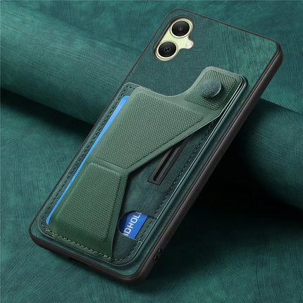 For Samsung Galaxy A06 Case Retro Leather Back Cover Card Slot Side Kickstand