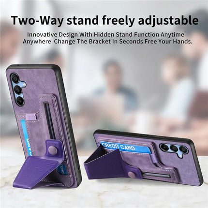For Samsung Galaxy A16 4G / 5G Case Retro Leather Back Cover Card Slot Side Kickstand