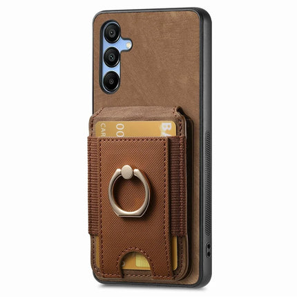 For Samsung Galaxy A16 4G / 5G Case with Detachable Card Holder Kickstand Leather Back Cover