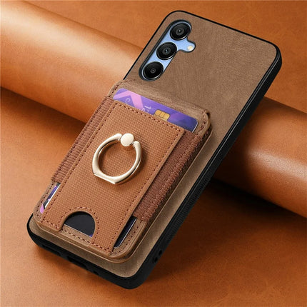 For Samsung Galaxy A16 4G / 5G Case with Detachable Card Holder Kickstand Leather Back Cover