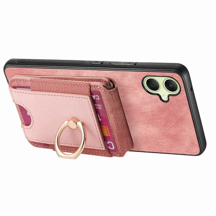 For Samsung Galaxy A06 Case with Detachable Card Holder Kickstand Leather Back Cover