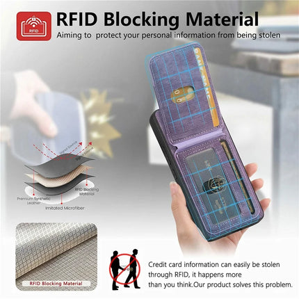 For Samsung Galaxy A06 Case with Detachable Card Holder Kickstand Leather Back Cover