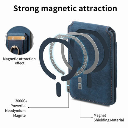 For Samsung Galaxy A06 Case with Detachable Card Holder Kickstand Leather Back Cover