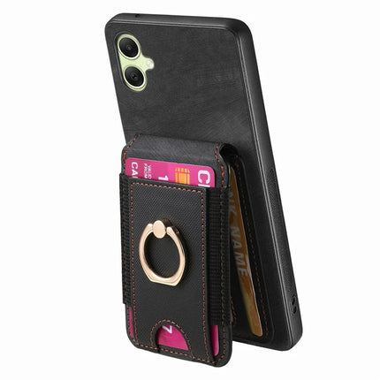 For Samsung Galaxy A06 Case with Detachable Card Holder Kickstand Leather Back Cover