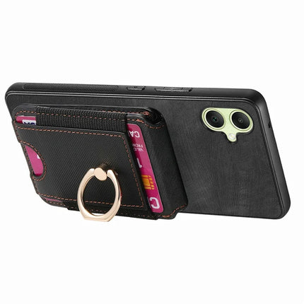 For Samsung Galaxy A06 Case with Detachable Card Holder Kickstand Leather Back Cover