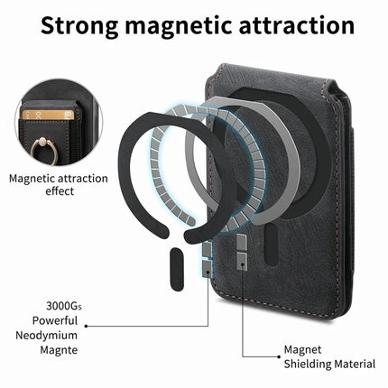 For Samsung Galaxy A06 Case with Detachable Card Holder Kickstand Leather Back Cover