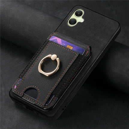 For Samsung Galaxy A06 Case with Detachable Card Holder Kickstand Leather Back Cover