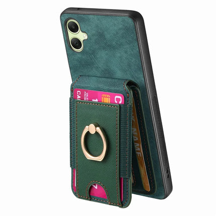 For Samsung Galaxy A06 Case with Detachable Card Holder Kickstand Leather Back Cover