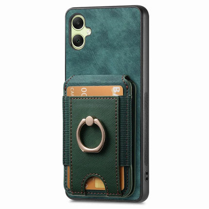 For Samsung Galaxy A06 Case with Detachable Card Holder Kickstand Leather Back Cover