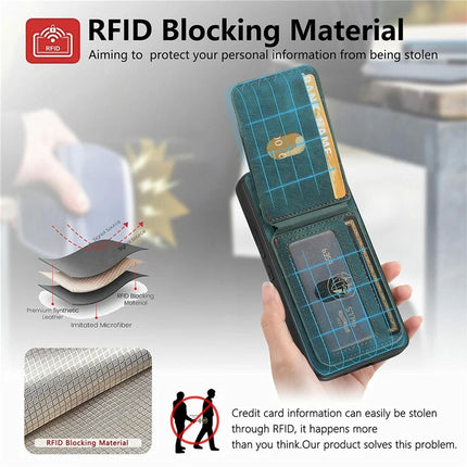 For Samsung Galaxy A06 Case with Detachable Card Holder Kickstand Leather Back Cover