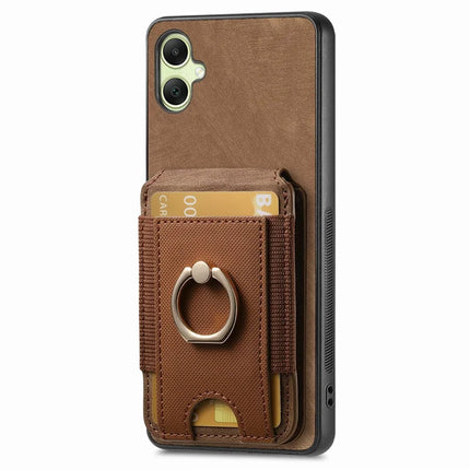 For Samsung Galaxy A06 Case with Detachable Card Holder Kickstand Leather Back Cover