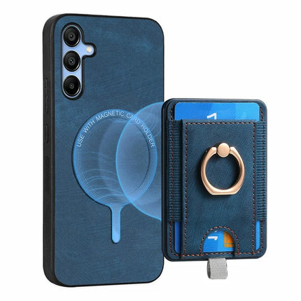 For Samsung Galaxy A16 4G / 5G Magnetic Case Card Holder Ring Kickstand PU Leather Phone Back Cover