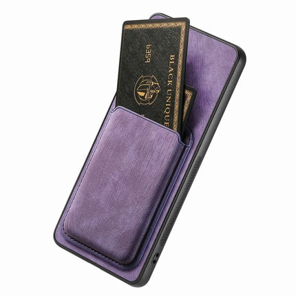 For Samsung Galaxy A06 Case Leather+TPU Retro Phone Cover with Detachable Card Slot