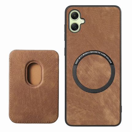 For Samsung Galaxy A06 Case Leather+TPU Retro Phone Cover with Detachable Card Slot