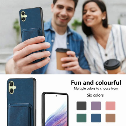 For Samsung Galaxy A06 Case Leather+TPU Retro Phone Cover with Detachable Card Slot